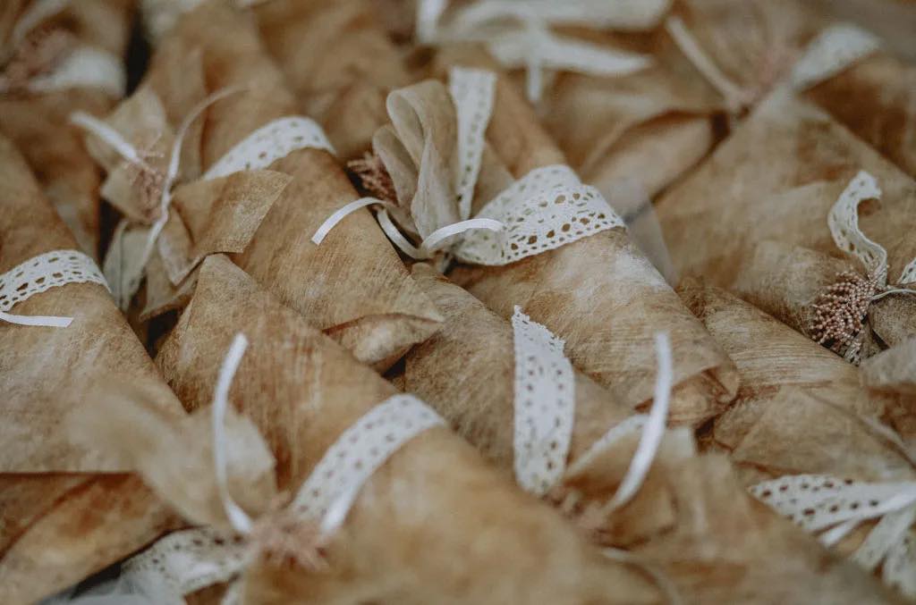 dettagli delle bomboniere del matrimonio tenutosi a maratea