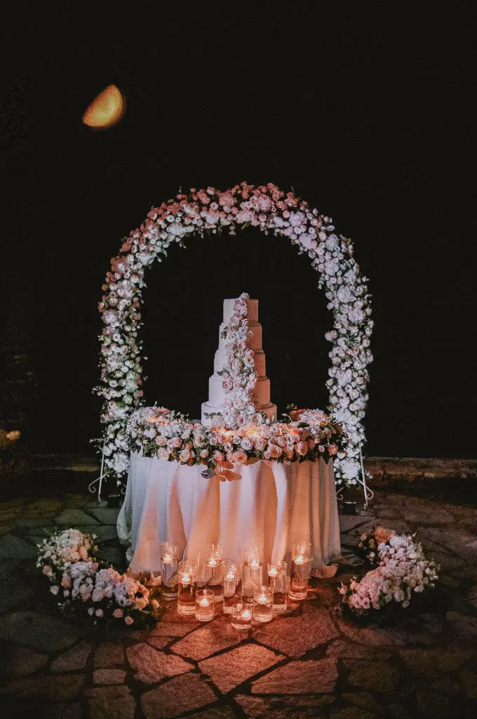 dettagli della torta nuziale di un Matrimonio a maratea al Santa Venere